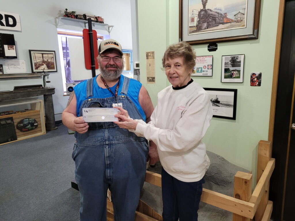 Check Presentation to The Railroad Museum of Minot